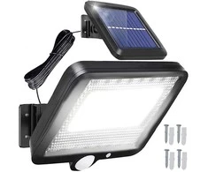 Retoo Lampa Saulės lempa su judesio jutikliu 100 LED - E077 mėlyna dėžutė