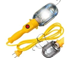 Lampa Dirbtuvių lempa, kanalinė, nešiojama, LED lempa, tvirtas kabliukas, ilgas laidas, 10 m