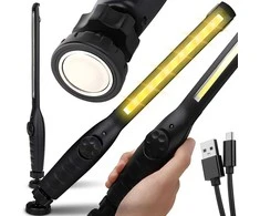 Lampa Dirbtuvių lempa, įkraunamas LED darbinis žibintuvėlis, 8 W galios, besisukantis korpusas