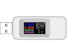 RTO Woltomierz cyfrowy usb miernik tester napięcia amperomierz watomierz lcd