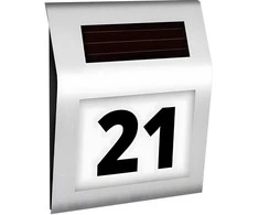 Podświetlany Šviečiantis namo numeris su saulės energija varomas LED lempos metalinis numerio ženklas