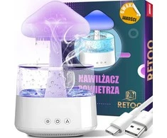 Nawilżacz Drėkintuvas Oro drėkintuvo difuzorius aromaterapijos LED lempa debesis grybų lietus