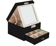 Szkatułka/ Papuošalų dėžutė, erdvus organizatorius, elegantiška komoda su veidrodžiu