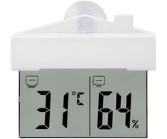 RTO Termometr zewnętrzny wewnętrzny okienny na okno higrometr cyfrowy °c/°f