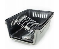 RTO Transporter dla kota psa zwierząt kojec klatka 48x31x30 cm + poidełko mata sr274