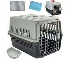 RTO Transporter dla kota psa zwierząt kojec klatka 48x31x30 cm + poidełko mata sr274
