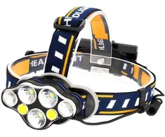 RTO Žibintuvėlis ant galvos LumoBeam, 8 LED + COB