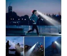 Latarka, Žibintuvėlis, Priekinis žibintas, LED galvos žibintas, atsparus vandeniui, įkraunamas, LED COB, 300 m