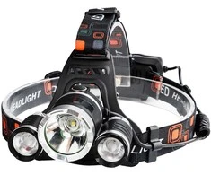 RTO Žibintuvėlis czołowa 3 x led t6 cree czołówka aku