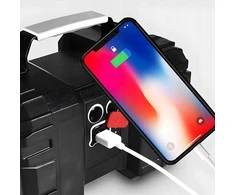 Latarka, Žibintuvėlis, LED taktinis žibintuvėlis, galingas įkraunamas, USB prožektorius, 1000 lm 40 W