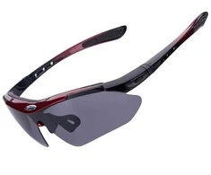 Rockbros 10141 photochromic UV400 dviratininko akiniai – raudonos spalvos