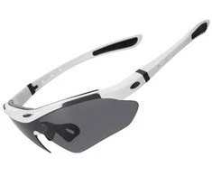 Rockbros 10142 photochromic UV400 dviratininko akiniai – baltos spalvos