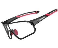 Rockbros 10135 photochromic UV400 dviratininko akiniai – juodos spalvos and raudonos spalvos