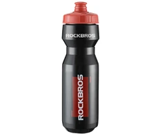 Gertuvė Rockbros 750 ml Bike Bottle - Transparent Juodas with Raudona Mouthpiece