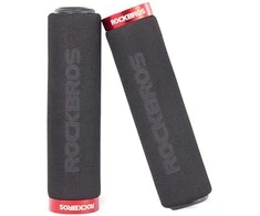 Rockbros BT1001BKRD sponge bicycle handlebar grips – juodos spalvos and red