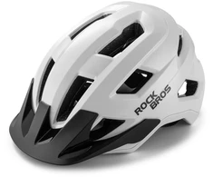 Rockbros LK-67 jaunimo dviračio šalmas su nuimamu skydeliu 54–58 cm - Baltas