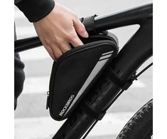 Rockbros B55-BK bicycle bag for frame 0.7 l - juodos spalvos