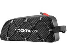 Rockbros 039BK bicycle frame bag 1 l with braid – juodos spalvos