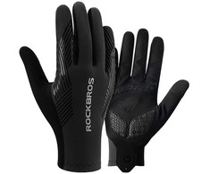 Rockbros cycling pirštinės spring/summer/autumn, full, size: L – juodos spalvos