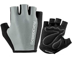 Rockbros S099GR dviratininko pirštinės, dydis XL – pilkos spalvos