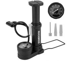 Rockbros 42610002001 floor bicycle pompa with pressure gauge – juodos spalvos
