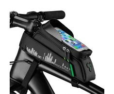Rockbros 029-1BK dviračio krepšys for frame with phone cover – juodos spalvos