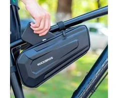 Rockbros B66 waterproof dviračio krepšys for frame – juodos spalvos