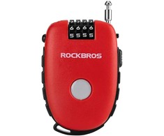 Rockbros 32420981001 bicycle lock with retractable cable – red