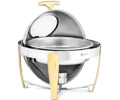 Royal Catering Apvalus bain-marie šildytuvas makaronų patiekalams su ritininiu dangteliu, 6 l