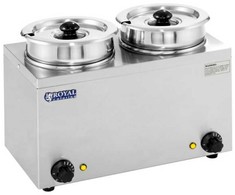 Royal Catering Bain-marie elektrinis sriubos šildytuvas 300W 230V 2 x 3,8L