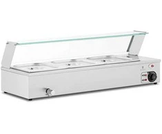Royal Catering Bain-marie maisto šildomasis bufetas su dangteliu 3 x GN 1/2 2000 W
