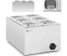 Royal Catering Bain-marie elektrinis šildytuvas 6 x GN 1/6 640 W