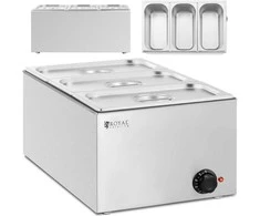 Royal Catering Bain-marie elektrinis šildytuvas 3 x GN 1/3 640 W
