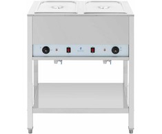 Royal Catering Bain-marie maitinimo šildytuvas su pagrindu, laisvai pastatomas 2 x GN 1/1 1265 W