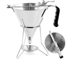 Royal Catering Piltuvo dozatorius, padažo pistoletas, plieno glajus + stovas, 3 purkštukai, 1,8 l
