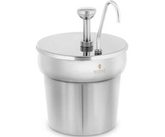 Royal Catering Kečupo padažo dozatorius su pompa, plieno, 6,6 l
