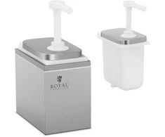 Royal Catering Padažų dozatorius su nerūdijančio plieno pompa, 2 l