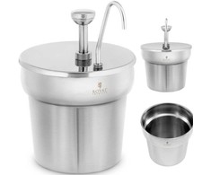 Royal Catering Kečupo padažo dozatorius su pompa, plieno, 6,6 l