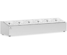 Royal Catering Vitrinos stendas maitinimo indams 6 x GN 1/6 11,4 l + konteineriai su dangteliais