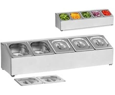 Royal Catering Stovas maitinimo konteineriams 5 x GN1/6 + 5 x konteineriai