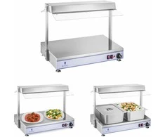 Royal Catering Elektrinės kaitlentės šildymo padėklas kompaktiškas 2 halogeninės lempos 1100W 230V