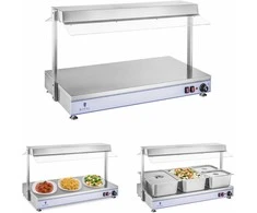 Royal Catering Elektrinės kaitlentės šildymo padėklas kompaktiškas 3 halogeninės lempos 1550W 230V