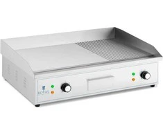 Royal Catering Elektrinė grilis, lygi, griovelio plokštė, 727 x 420 mm, 4400 W