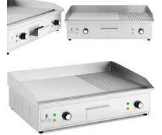 Royal Catering Elektrinė grilis, lygi, griovelio plokštė, 727 x 420 mm, 4400 W