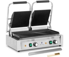 Royal Catering Dvipusės kontaktinės grotelės su grioveliais 3600 W