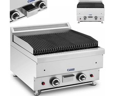 Royal Catering Lava grilis gamtinėms dujoms, griovelis, 50 x 47 cm, 2 x 7200 W