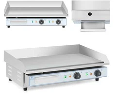 Royal Catering Grilio elektrinė grilio plokštė, dviguba lygi, 730 x 400 mm, 2 x 2200 W