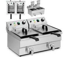 Royal Catering Dviguba dviejų kamerų gruzdintuvė 2 x 11 l 6000 W