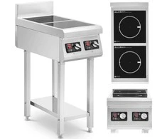 Royal Catering 2 degiklių laisvai pastatoma indukcinė viryklė 400 V 2 x 3500 W