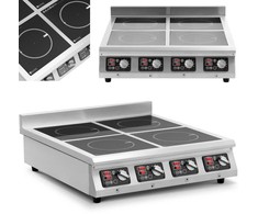 Kaitlentė Royal Catering Indukcinė viryklė 4 palnikowa nastawna timer 400 V 4 x 3500 W